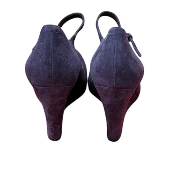 Pour La Victoire Women's Suede Purple Wedge Pumps Shoes Size 8.5 - Picture 2 of 7
